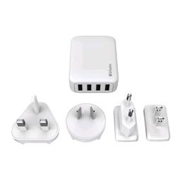 VERBATIM AC - UNIVERSAL TRAVEL CHARGER (4 USB) - White