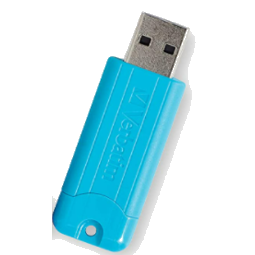 VERBATIM PINSTRIPE - 32GB (USB 3.0) BLUE TRANSLUCENT
